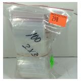 100 2x3 plastic baggies