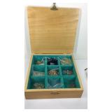 Jewelry box with various chains and necklaces
