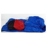 Youth sized sleeping bag with two carrying bags