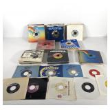 Large lot of 45 rpm records, in sleeves, various