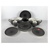 JC Penney pottery dinnerware, service for four