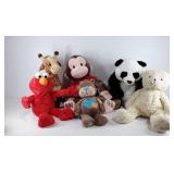 Stuffed animals, includes Curious George, Elmo,