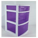 Sterilite three drawer storage bin, 12.5" × 14.5"