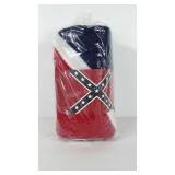 Confederate flag fleece throw, new in packaging