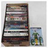 DVDs, includes Elf, Anne Frank, Sea Biscuit,