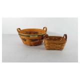 Two longaberger baskets, includes one Christmas