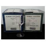 Islander collection crystal wine glasses, pink,