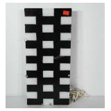 Art glass lighted wall hanging lamp with cord.