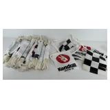 Racing banner with chackered flags and Kendall