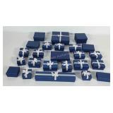 Group of 24 jewelry boxes, various sizes, some