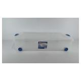 Sterilite 50 quart tote with latching lid, on