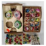 Vintage / mercury glass Christmas ornament lot: 3