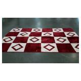 Area rug, White Lamb Rug, 79" x 120", seller code