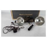 Bell and Howell indoor movie lights, in box