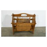 Magazine rack, caning detail, seller code N3