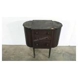 Sewing cabinet with three drawers, age wear as