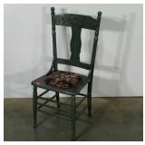 Chair, painted, upholstered seat pad