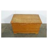 Wood storage chest,  17 x 30 x 17, needs