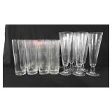 Atomic Starburst etched glass barware glasses. 12