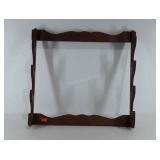 Wooden gun rack, holds four guns, 26" × 23.5" ×