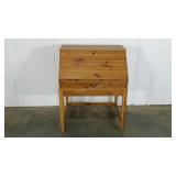 Fall front desk, pine wood, unfinished