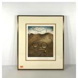 Signed and numbered (28/200) print, framed and