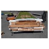 Skid of boxed window blinds, mixes sizes and