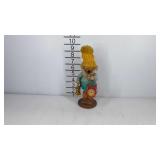 Wooden smoker doll, 8.5" tall