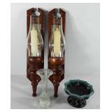 Mixed group, includes wall sconces with candles,