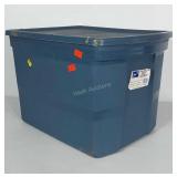 Poly storage tote with lid.  Measures