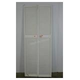 Louvered bi-fold closet door, 30" x 77 1/2"