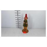 Wooden smoker doll, 8" tall