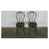 Metal frame cafe chairs,  wear as shown