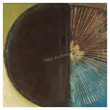 Mixed medium painting on canvas, signed, low