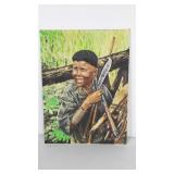 Original acrylic painting of a New Guinea native