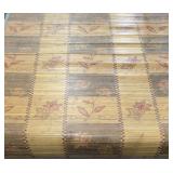 Bamboo floor covering, flower and leaf design,