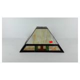 Slag glass lamp shade, 17" × 17" × 9" one panel