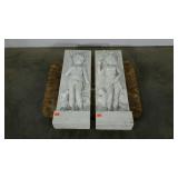 Adam and Eve garden sculptures in marble. Heavy.