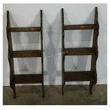 Two matching wall mount shelves, each measures 7"