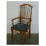 Arm chair with upholstered seat
