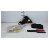 Tools, wire stripper and cutter and hot glue gun