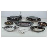 Group of silverplated service ware, covered