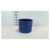 Longaberger pottery with candle, 4.5" × 3.5"