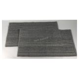 Two cotton blend bath mats, 34x21