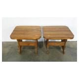 Matching end tables,  20 x 24 x 21, very solid