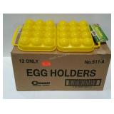 Case of twelve new egg holders. Seller code M,G.