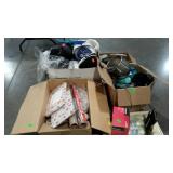 Skid lot: art work, ball caps, wrapping supplies,