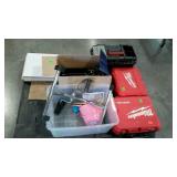 Skid lot: Empty tool cases,exerciser, fryer,