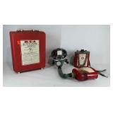 MSA model S gas mask with window cator canisters