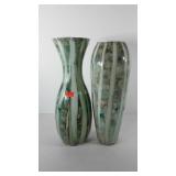 Two large vases, 19" and 19.5"